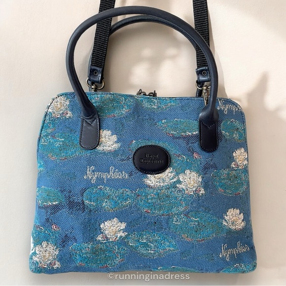 Royal Tapisserie Woven Monet's Nymphéas Water Lilies Print Tapestry Bag - Picture 3 of 14